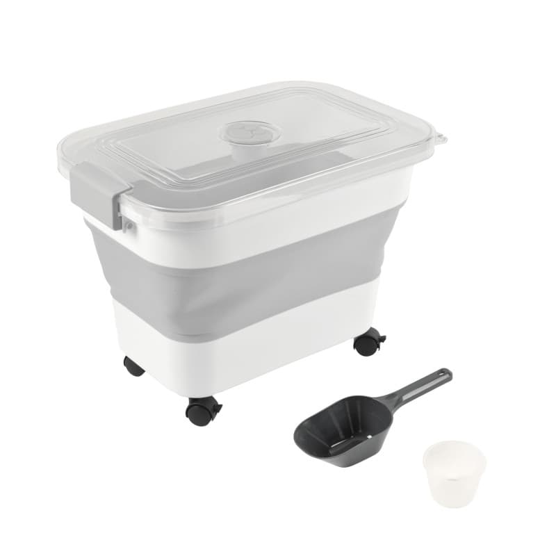Conteneur à Croquettes Rétractable 20L avec Pelle - Love Story