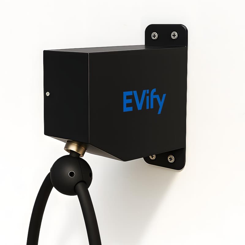 Support Mural Rétractable pour Câble de Charge Type 2 - EVify