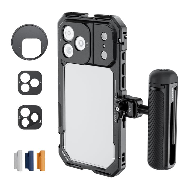 Cage de Protection NEEWER pour iPhone 17 Pro Max avec Poignée Bluetooth
