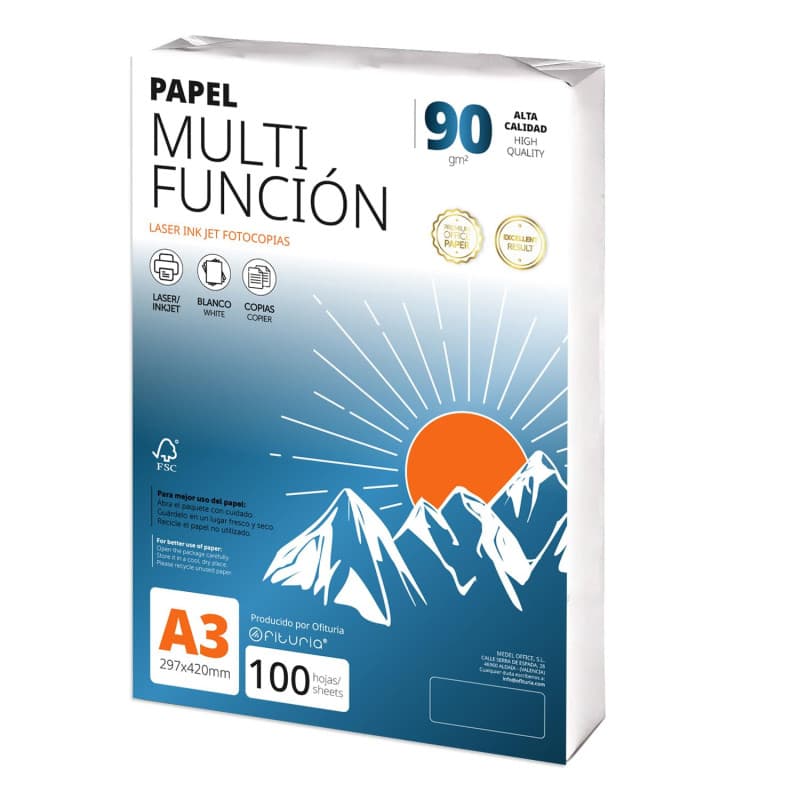 Papier A3 Multifonction 90g - 100 Feuilles pour Imprimante et Projets Créatifs