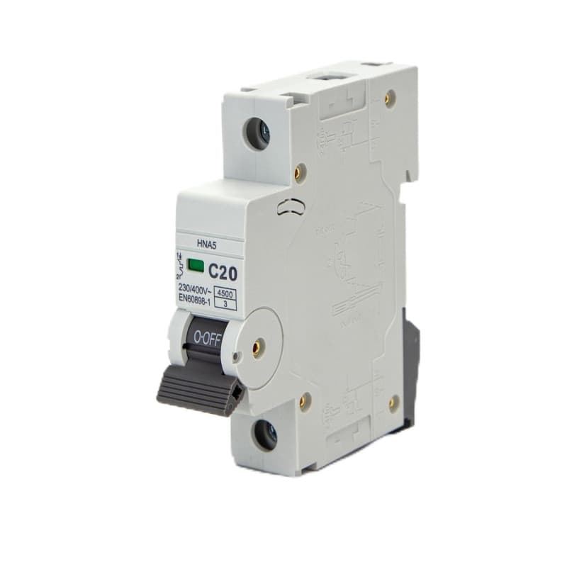 Disjoncteur Mini Automatique 1 Pôle 20 A Courbe C - Protection Électrique Compacte