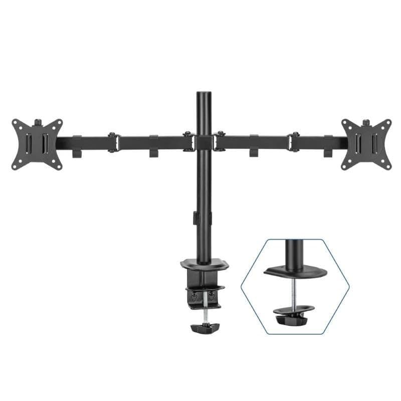 Support Pince VoltShine pour Deux Écrans 17" à 32" - Ergonomique et Réglable