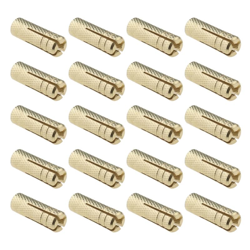 Lot de 20 chevilles M8 en laiton pour fixation murale solide