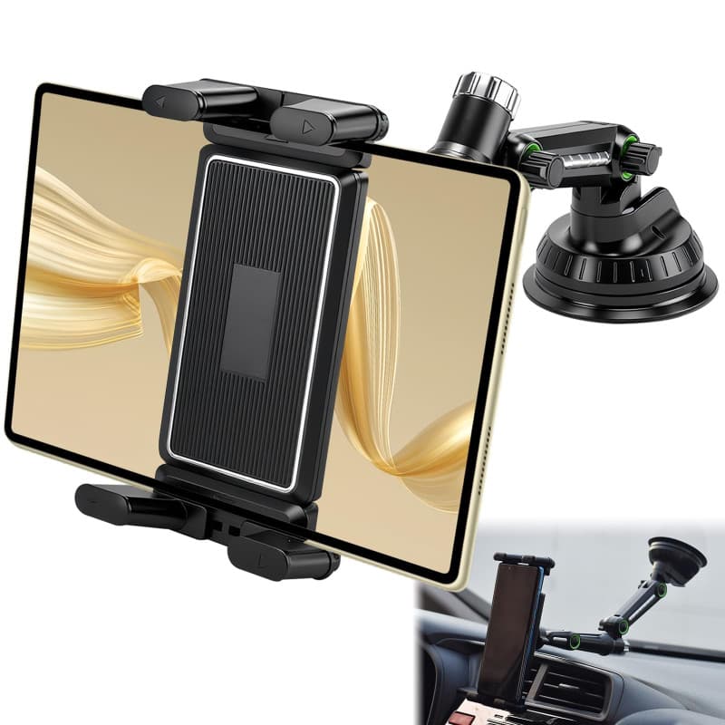 Support Universel à Ventouse pour Tablette et Smartphone - Rotation 360°
