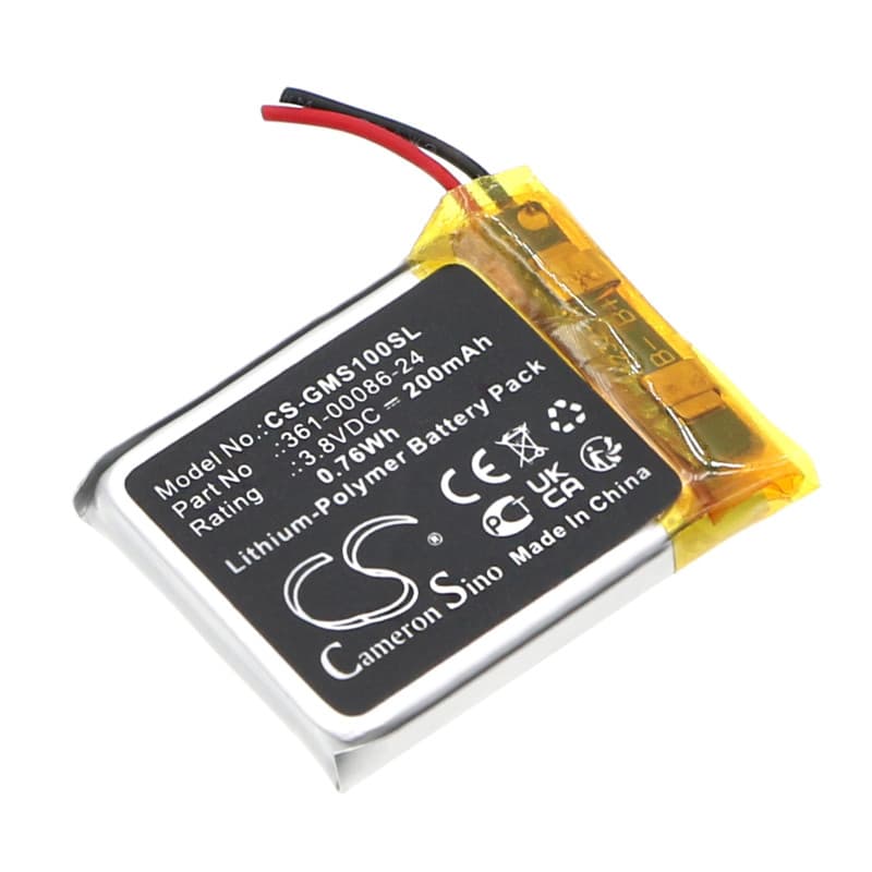 Batterie Li-Polymer 200mAh pour Garmin Instinct Solar GPS - Remplace 361-00086-24