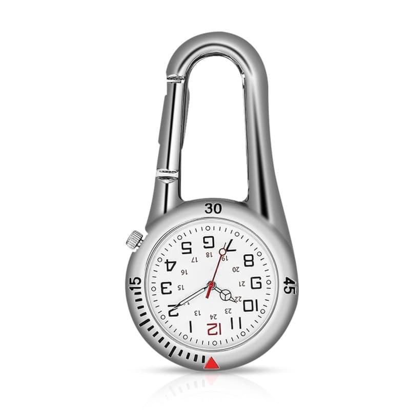 Montre Infirmière Multifonctionnelle WIYETY en Argent avec Mousqueton