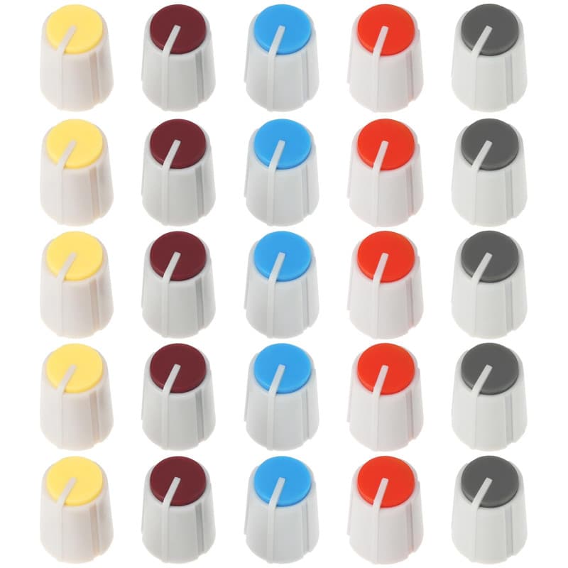 ECSiNG Lot de 25 Boutons de Commande D 6 mm pour Mixage Audio