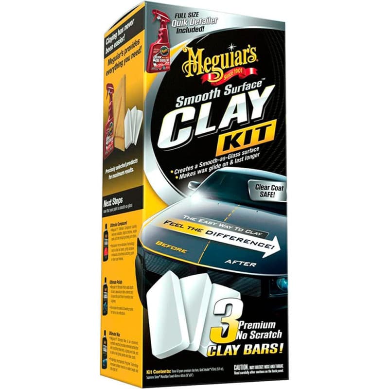 Kit de Décontamination Meguiar's avec 3 Gommes et Quik Detailer