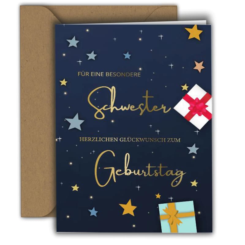 Carte d'Anniversaire Spéciale pour Sœur - Edition Colibri
