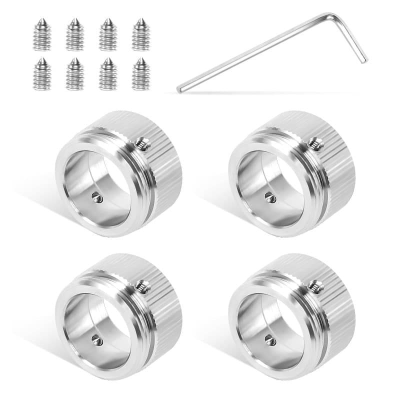 Kit d'Adaptateurs de Thermostat de Radiateur en Acier Inoxydable - 4 Pièces