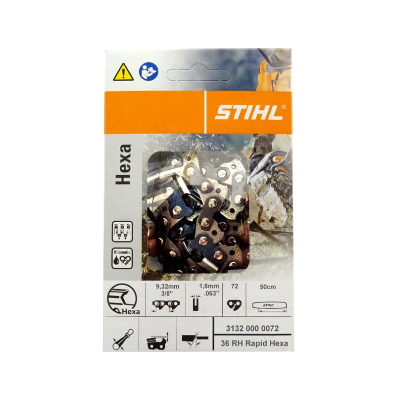 Chaîne de Tronçonneuse STIHL Hexa 3/8' - Performance Supérieure