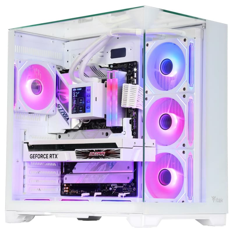 Boîtier Gaming iTek Dark Cave Pano - ATX avec Éclairage ARGB et Verre Trempé