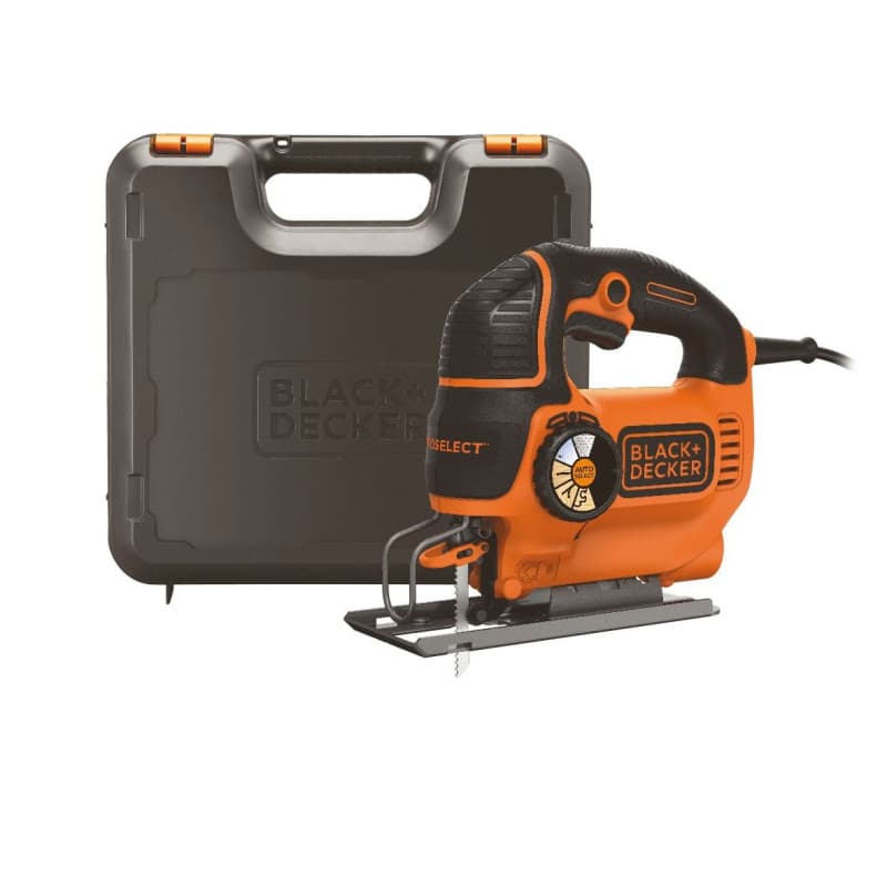 Scie Sauteuse Pendulaire BLACK+DECKER 550W avec Lame et Étui