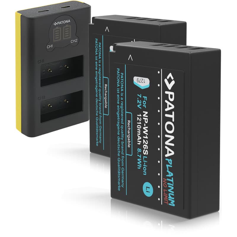 Chargeur Double avec 2 Batteries NP-W126s pour Fujifilm - PATONA