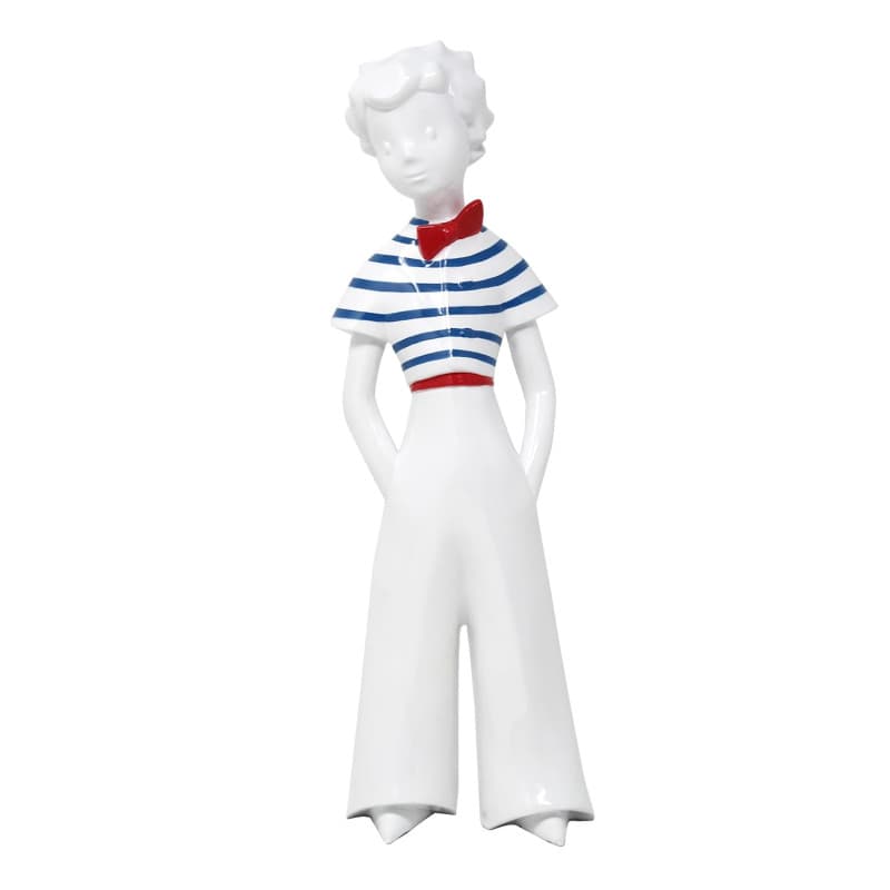 Statue du Petit Prince Marinière 30cm - Décoration Moderne