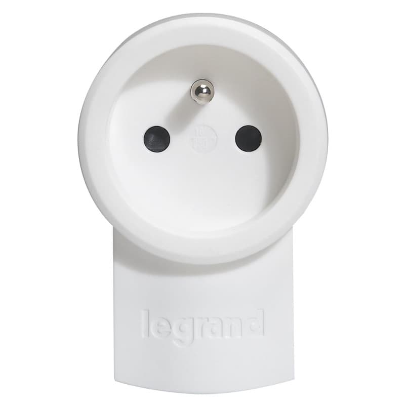 Fiche Mâle Legrand avec Terre - Double Fonction 16A - Prise Électrique Blanc