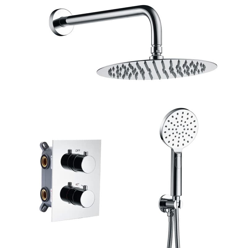 Colonne de Douche Encastrée Ibergrif avec Mitigeur Thermostatique et Accessoires
