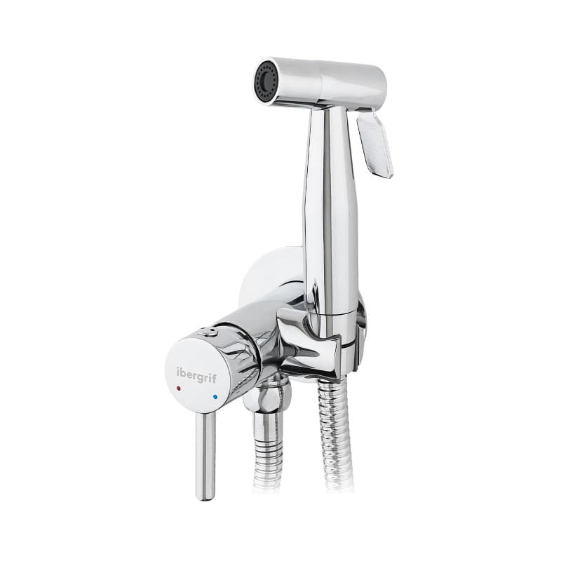 Robinet Sous-Plomberie Ibergrif M22004 avec Douchette Hygiénique et Tuyau Inox