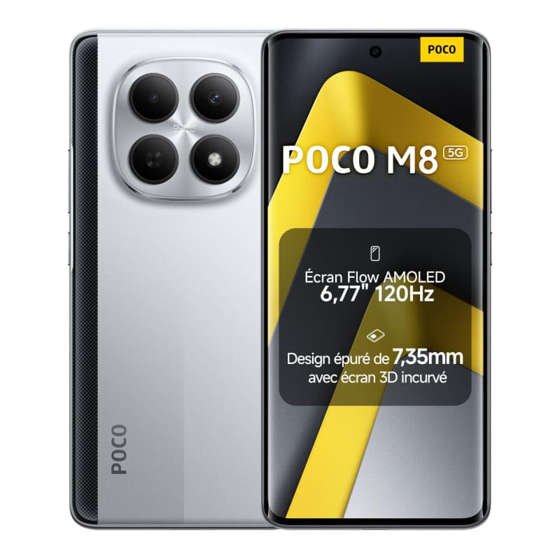Xiaomi POCO M8 Smartphone 8 Go RAM 512 Go Stockage Écran AMOLED 6,77"