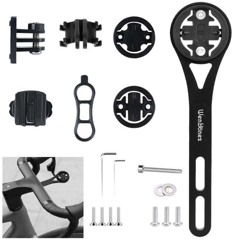 Support de Vélo Wenbones en Aluminium pour GPS et Caméras d'Action