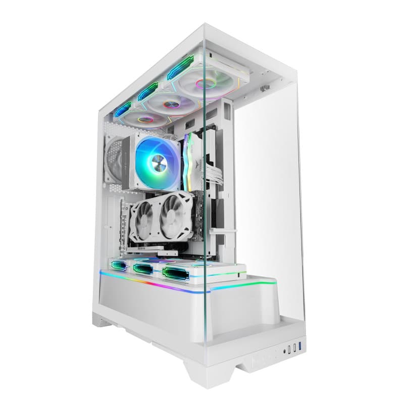Boîtier Gaming ATX Mars Gaming MC-Prisma avec Éclairage ARGB et Verre Trempé
