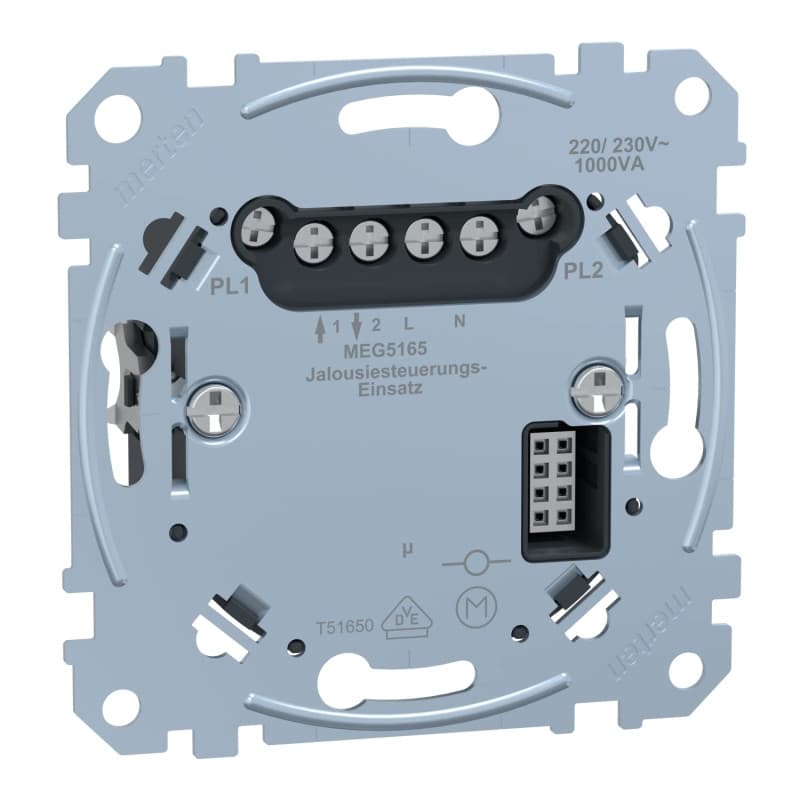Insert de Commande Merten MEG5165-0000 pour Volets Roulants et Stores - Métallisé