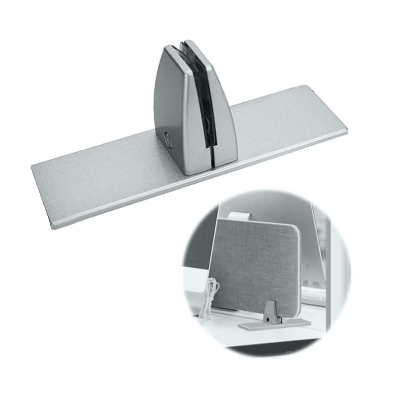 Pince de Table Réglable en Aluminium pour Cloison de Bureau - Argent