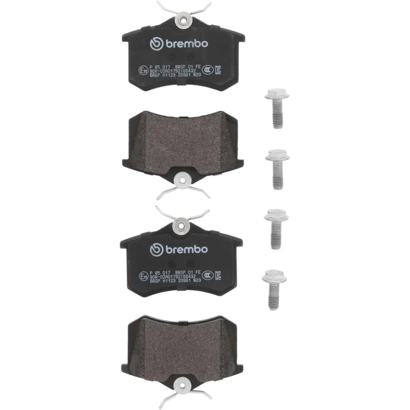 Plaquettes de Frein Arrière Brembo P85017 - Ensemble de 4