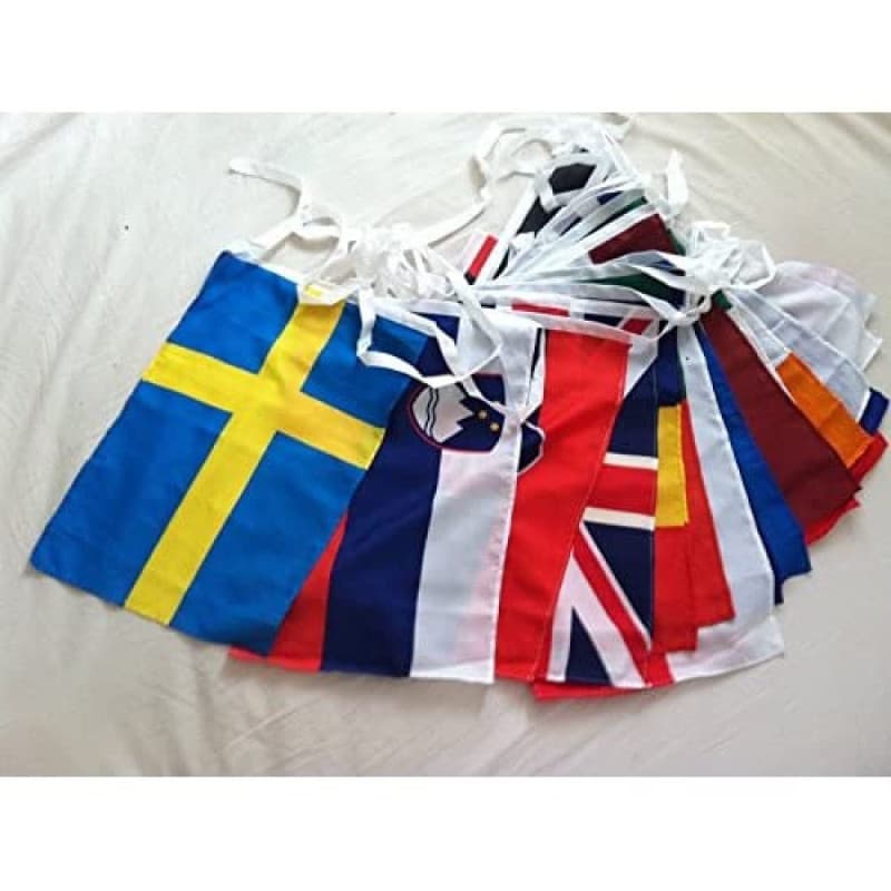 Guirlande de Drapeaux de l'Union Européenne - 27 Pays en Polyester