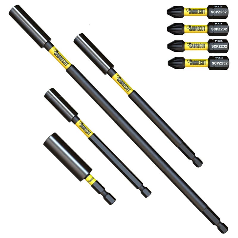 SabreCut Lot de 8 Porte-embouts Magnétiques Professionnels pour Visseuse