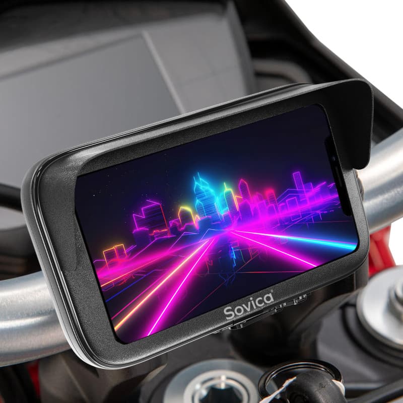 Support Téléphone Moto Étanche avec Chargeur Rapide 2.1A - Sovica