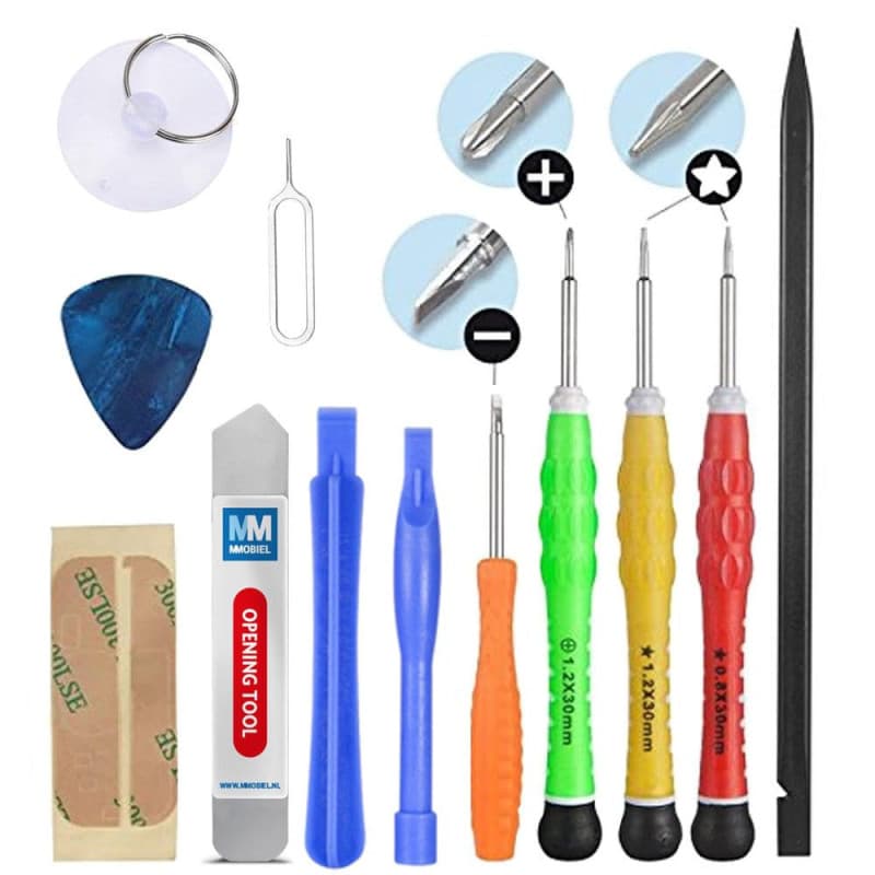Kit d'Outils 13 en 1 pour Réparation de Smartphones et Tablettes