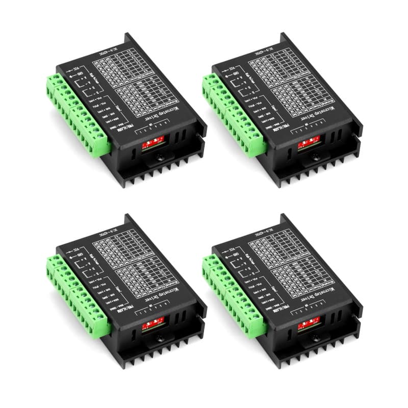 QWORK Lot de 4 Pilotes TB6600 pour Moteurs Pas à Pas - Idéal Imprimantes 3D et CNC