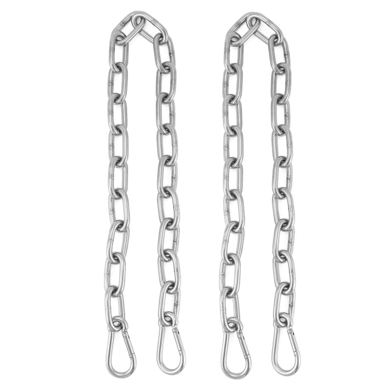 Chaîne d'Extension QWORK en Acier Inoxydable 65cm avec Mousqueton M6