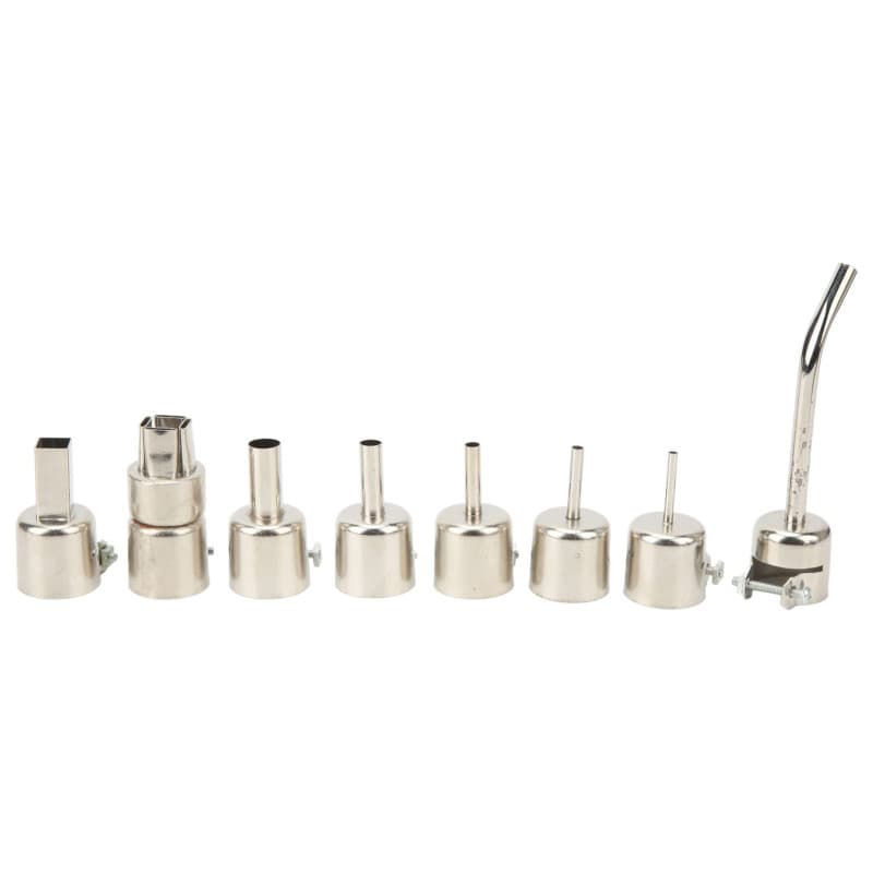 Kit d'embouts en acier inoxydable pour pistolet à air chaud - 8 pièces