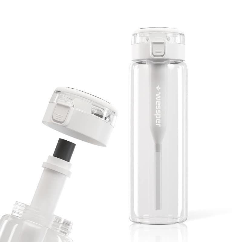 Gourde en Verre Wessper 680 ml avec Filtre à Charbon Actif - Écologique et Élégante