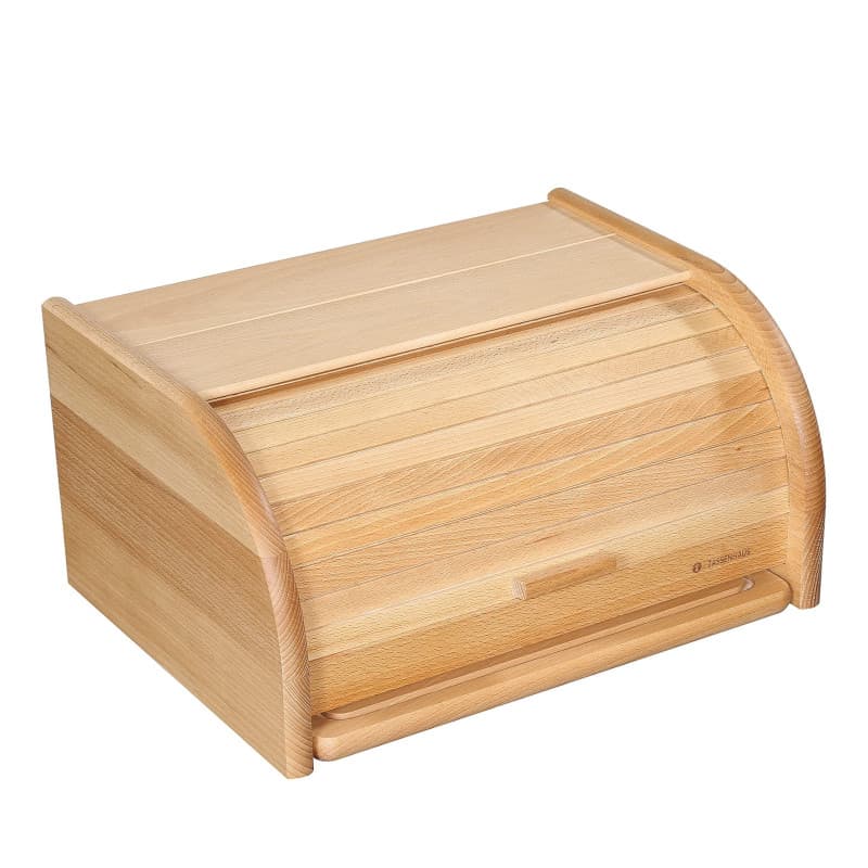 Boîte à pain Country Zassenhaus avec couvercle roulant et planche à découper en hêtre