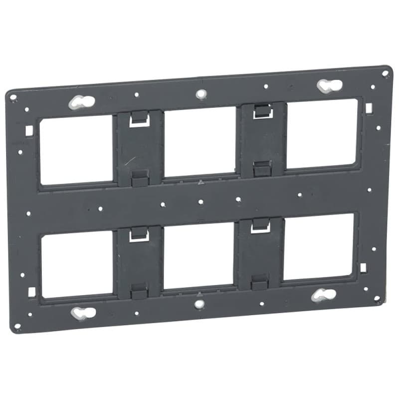 Support à vis Legrand pour plaques Mosaic et Céliane - 2x3 et 2x6 à 8 modules