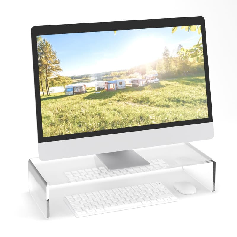Support d'Écran Transparent Relaxdays pour Bureau - Ergonomique et Pratique