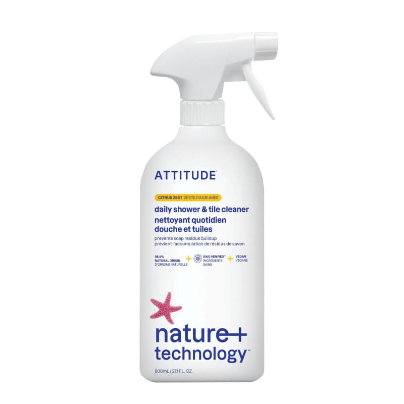 Nettoyant Écologique pour Salle de Bain ATTITUDE - Parfum Agrumes, 800 mL
