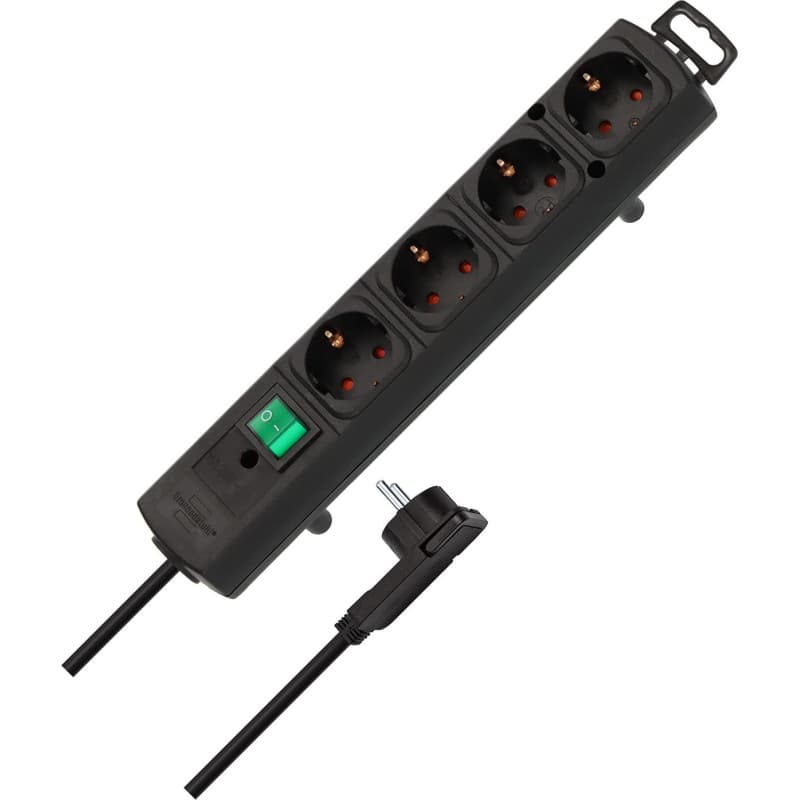 Multiprise Brennenstuhl Comfort-Line avec Interrupteur Sécurisé - 4 Prises, Câble 2m