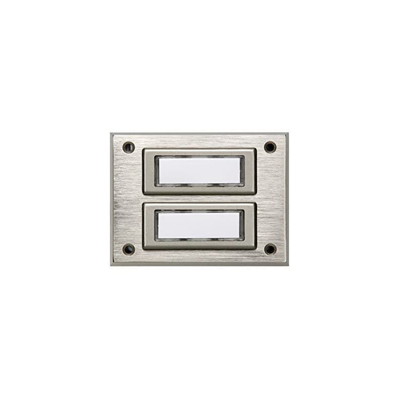Bouton de Sonnette en Laiton Chromé avec Plaque Signalétique