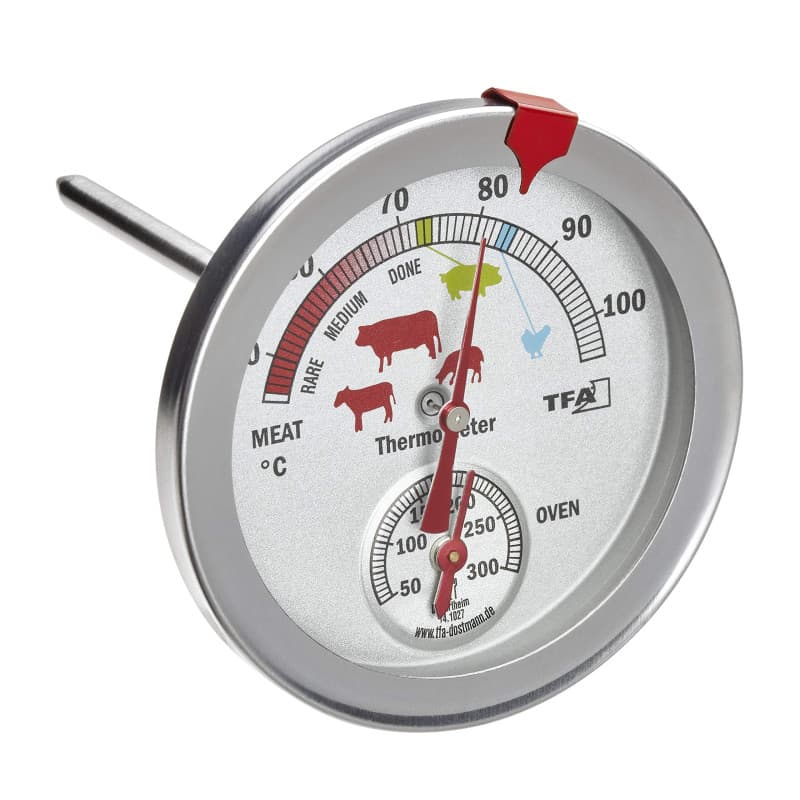 Thermomètre de Four Analogique en Acier Inoxydable TFA Dostmann