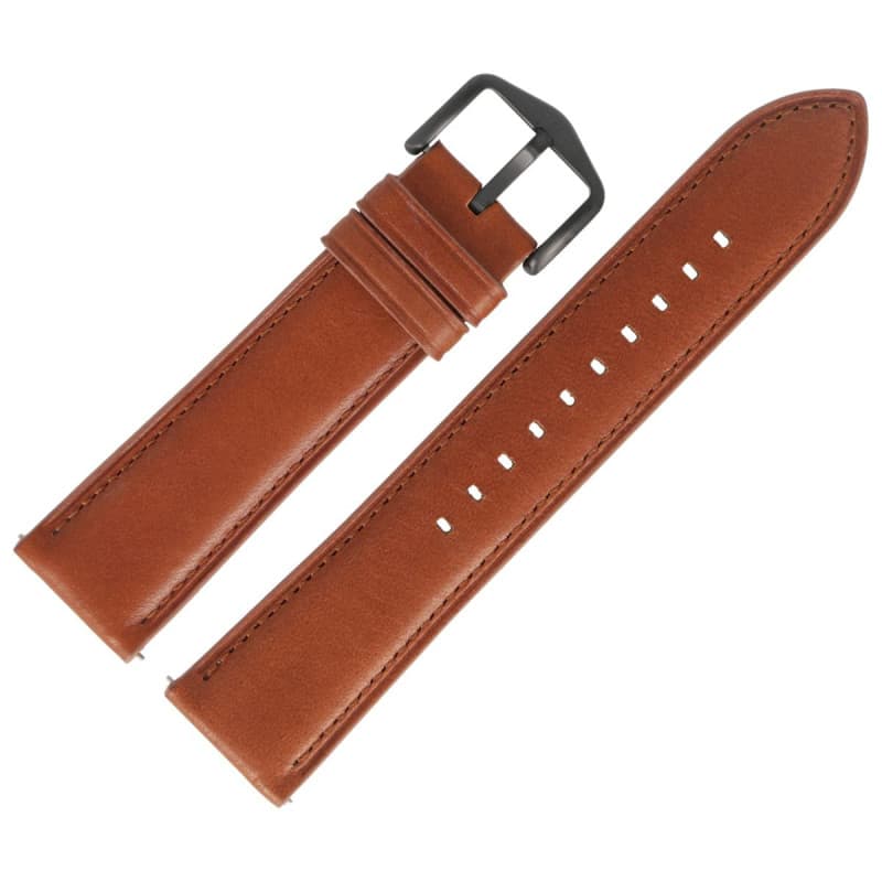 Bracelet de Montre Fossil en Cuir Marron 22mm avec Système Easy Fix