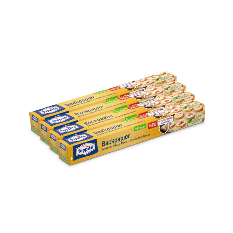 Toppits Lot de 80 Feuilles de Papier Sulfurisé Antidérapant - Certifié FSC