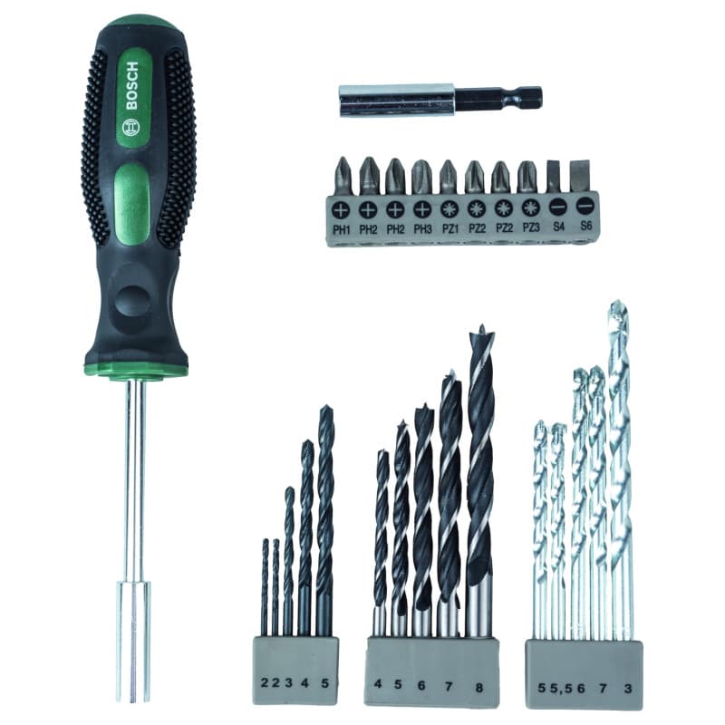 Kit de bricolage Bosch 27 pièces - Outils essentiels pour tous vos projets