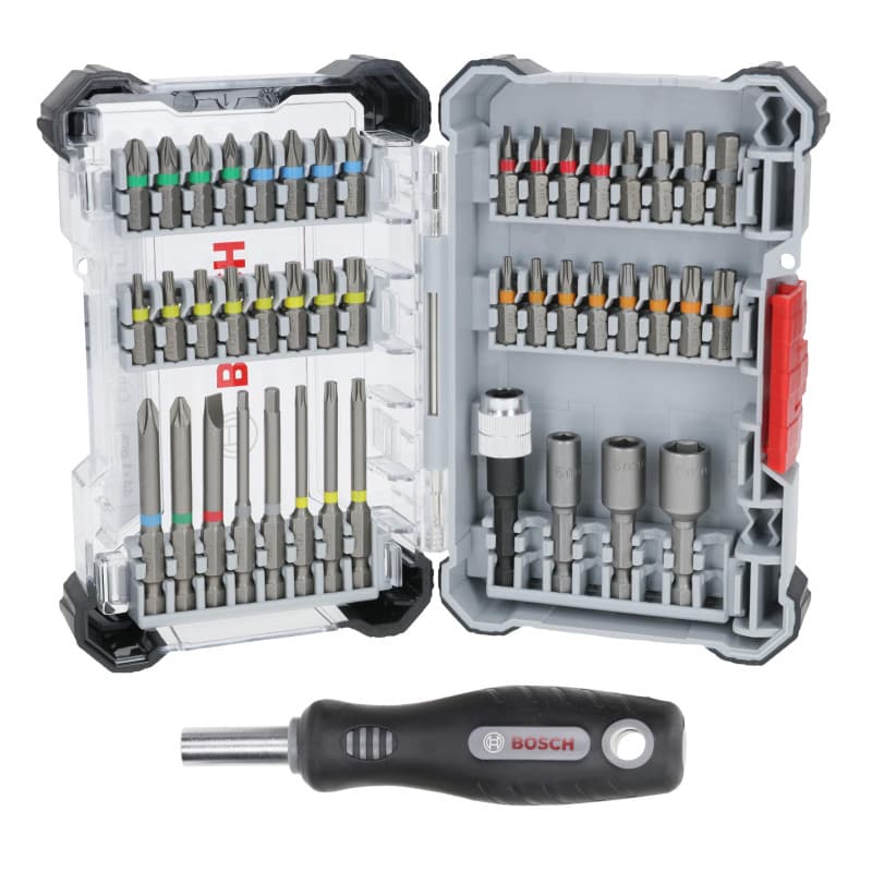 Coffret Bosch d'Embouts de Vissage Extra Hard - 45 Pièces pour Perceuses