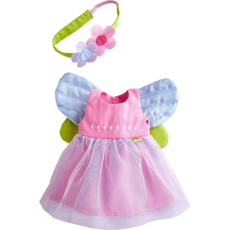 Ensemble de Vêtements Magie des Fées pour Poupées HABA - Robe en Tulle et Ailes