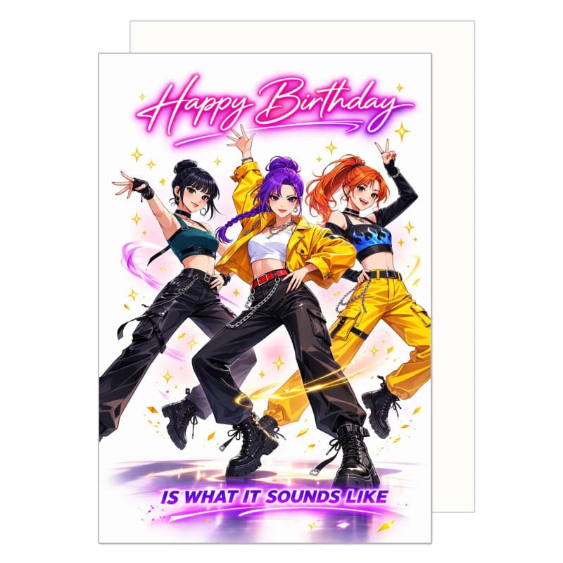Carte d'Anniversaire K-Pop avec Enveloppe - Edition Seidel