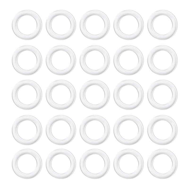 ECSiNG 100 Anneaux de Rideaux Romains en Plastique Transparent - 13mm